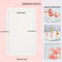 10Pcs Cake Rack Set 3 Double 3 Triple Layered Cupcake Stands 4 Appetizer Trays F