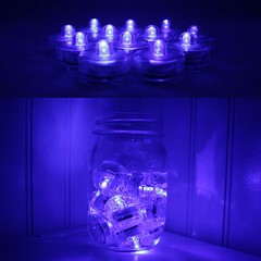 12 PURPLE LED SUBMERSIBLE Waterproof Floral Decor Wedding centerpiece Tea Light