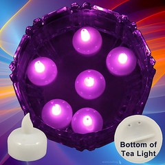 NEW 24 Pink Led Floating Floral Tea Light Candle for Wedding Centerpiece Decor