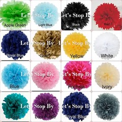5X Tissue 4″ Paper Pom-Poms Ball Wedding Birthday Party Home Crafts Decoration