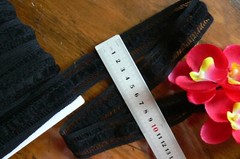 VELVET Threaded Cotton Lace Braid – BLACK – 32mm Wide 5 Metre ch117 SR