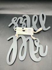 Mr & Mrs Wood Cut Words Sign Wedding 2 Pieces – Black- Chalkboard