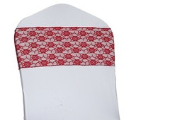 50 Lace Chair Sashes Bows Ties Wedding Engagement B’day Party Décor – FREE SHIP