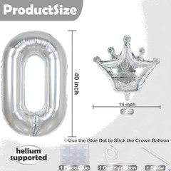11 Balloon Numbers 40 inch Silver Number Balloon for 11th Birthday Number 11