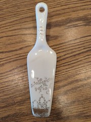 Vintage Decorative Porcelain Cake Server Cutter Holiday Wedding Birthday Etc.