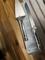 Lenox True Love 2-Piece Silver Plated Cake Knife and Server Set – Open Box