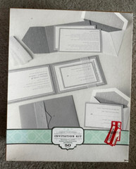 Gartner INVITATION KIT taupe blank invitations, envelopes, and response cards