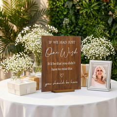 Wedding Memorial Sign Wooden Table Signs with Stand You
