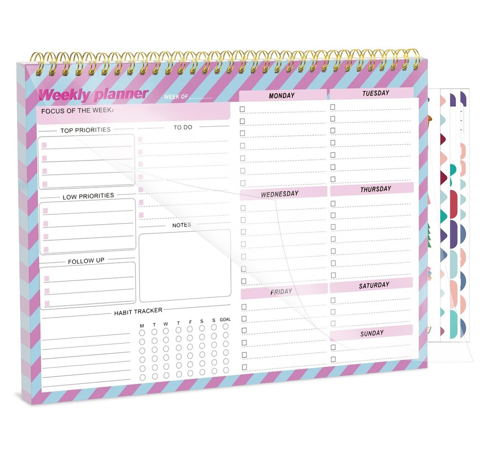 Thboxes Weekly To Do List Notepad, 8.5»x11» Weekly Desk Planners with 52 Te…