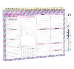 Thboxes Weekly To Do List Notepad, 8.5»x11» Weekly Desk Planners with 52 Te…