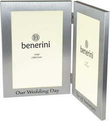 25Th Silver Wedding Anniversary Double Photo Frame – ‘Our Wedding Day’ & ‘Our 25