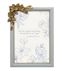 Vintage Grey Thin Boarder Floral Photo Frame / 4×6 In | For Vertical and