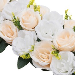 Party Dining Table Flower 10Pcs Artificial Flowers Dusty Rose Floral Arrangement