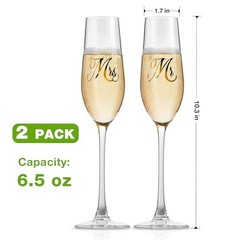 Mr. & Mrs. Champagne Flute Set, Wedding Decor – His and Hers, Wedding