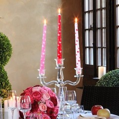 6 Pcs Valentines Heart Taper Candles-10 Unscented Valentine’s Day Heart-6Pcs