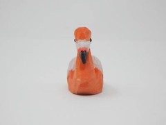 Flamingo Cake Top Bride Groom Love Bird Wedding Engagement Carved Wood Statue