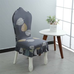 Chair Cover Ruffle Edge Home Spandex Dining Chair Cover Vintage Seat Cover