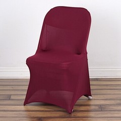 10 Burgundy Stretchable Spandex Chair Covers Event Party Reception Decorations