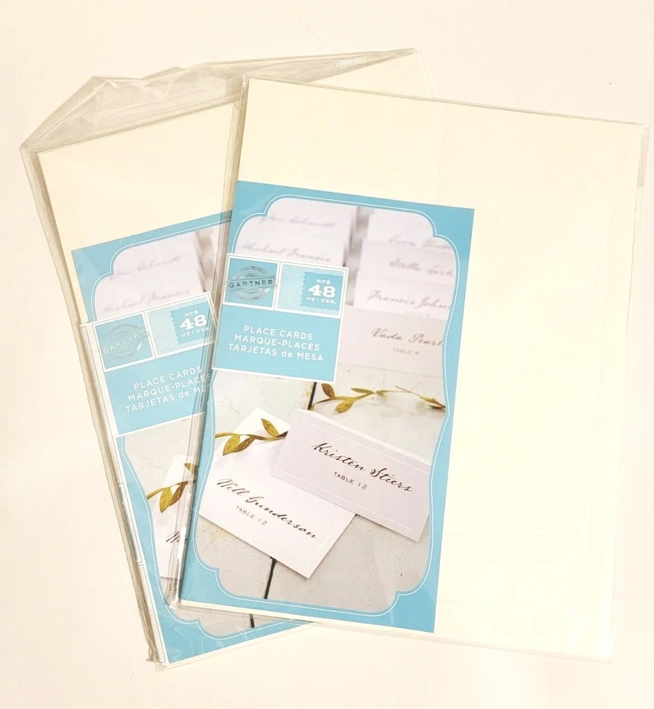 SET 2 Gartner Studios® Place Cards, Pearlized, 4″ x 3″, Ivory, SPECIAL OCCASION