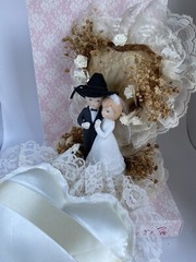 New Hortense B. Hewitt Western Bride Groom Cake Topper, Wed Table Decor
