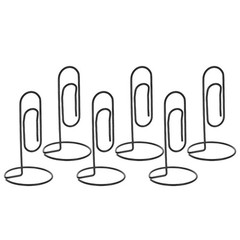 6pcs Metal Paper Clip Desktop Memo Holders Table Card Holders Clamp Black
