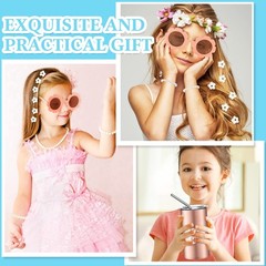 20 Pcs Flower Girl Proposal Gifts Set Water Bottle Tumbler Round Glasses Neck…