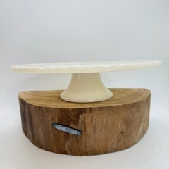 Vintage White Milk Glass Pedestal Cake Plate, Vintage Cake Plate White Glass