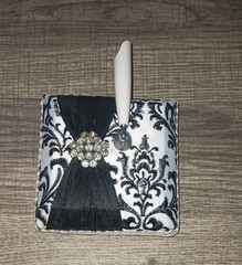 Vintage Black and White Wedding Pen Holder