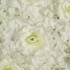 8 Cream Roses and Hydrangea Flowers Mat Wall Backdrop Panels Wedding Decorations