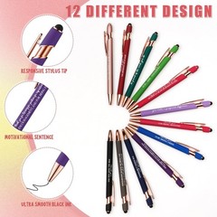 48 Pcs Thank You Gifts Bulk Motivational Pens Inspirational Notepads Set, Min…