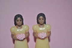 Vintage Coast Novelty Bride & Groom Wedding Cake Topper 1984 *REPAIRED*
