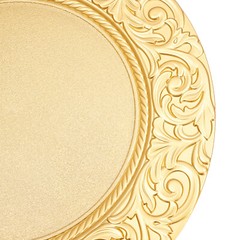 100PCS Gold Charger Plates 13 in Round Plastic Gold Chargers for Dinner Plates
