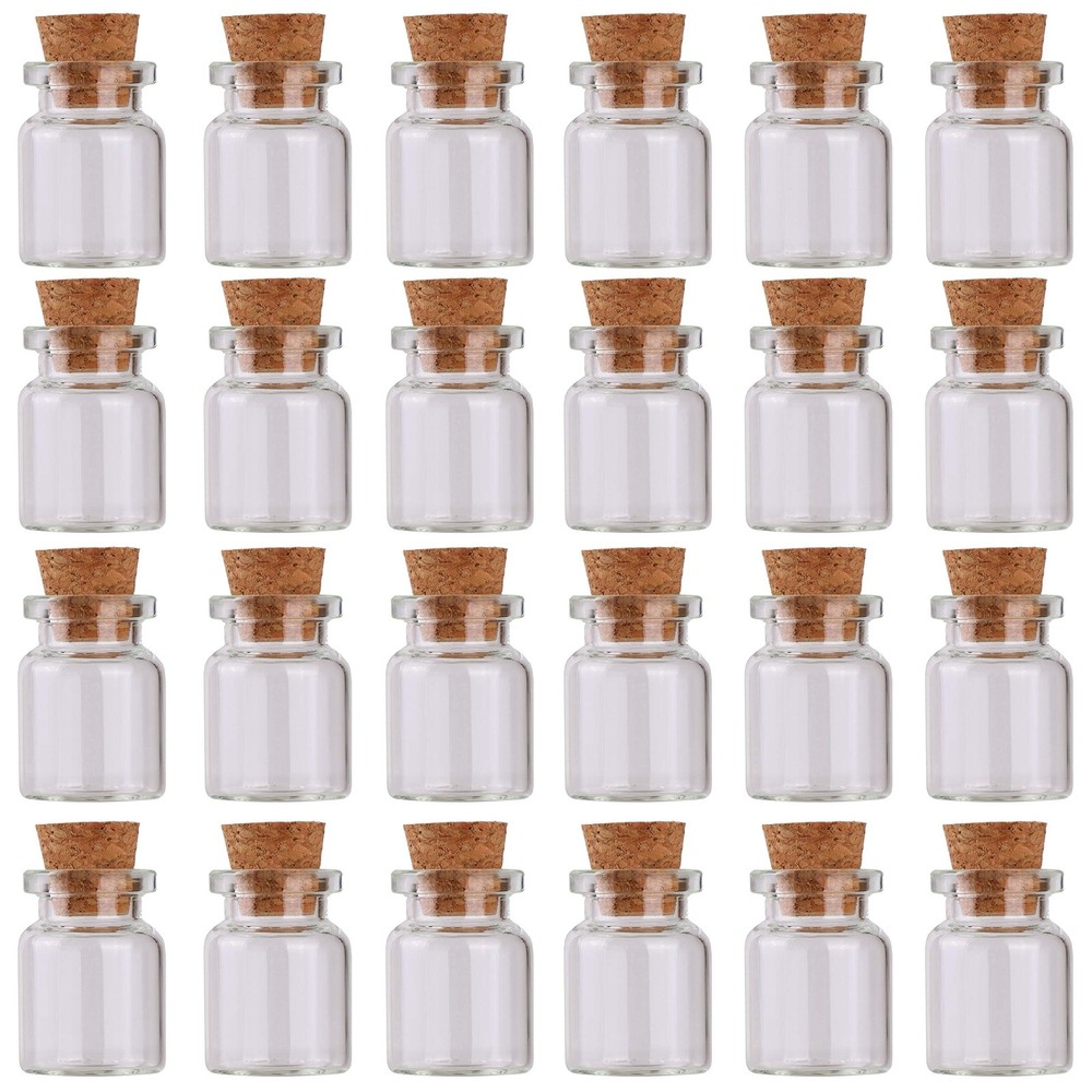 MaxMau 24pcs Mini 0.47″ x 0.87″ x 1.38″ (12mm x 22mm x 35mm), 5ml, Clear
