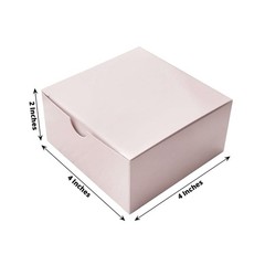 Blush 100 pcs Cake FAVOR BOXES 4″x4″x2″ Wedding Party Decorations GIFT Supply