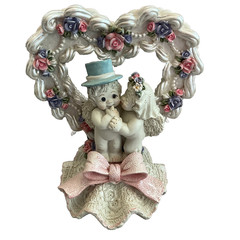 2000 Dreamsicles-At The Alter-Cherub/Angel Bride and Groom-Cake Topper/Figurine