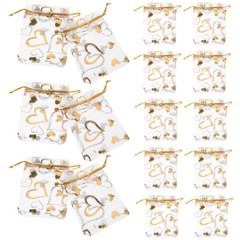 100 Pcs Small Mesh Drawstring Bags Jewelry Pouches for Gift Packaging
