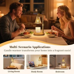 Candle Warmer Lamp with Timer Dimmable,Birthday Gifts 12» Height, A-Clear