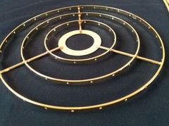 1Pcs 3-Tiered Golden Round Hanger Centerpiece Chandelier Wedding Christmas Party