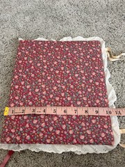 VTG Floral Lace Fabric Photo Album 3 Ring Binder Padded Cover Cottagecore