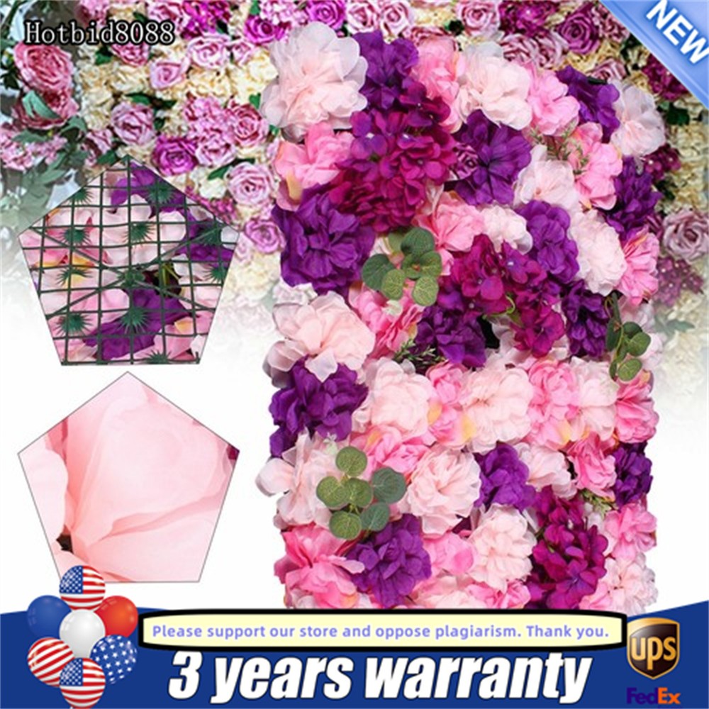 6*Artificial Flower Wall Panel Indoor Outdoor Flower Wall Panel For WeddingDecor