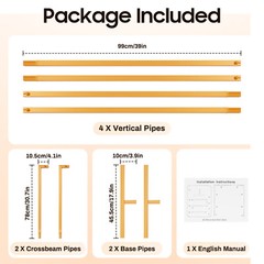 Wedding Arch Backdrop Metal Stand Square Flower Rack Frame Garden Party Decor US