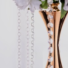 8 pcs 13″ long Clear Acrylic Octagon Crystals Drops Garlands Wedding Decorations
