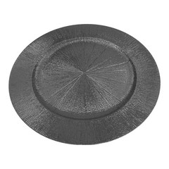 Black 50 Pack 13 Inch Round Reusable Plastic Charger Plates for Serving