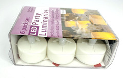 NEW! LED Party 6 Star Covered Vellum Luminaries w/ 6 Super Bright Tealights Fun