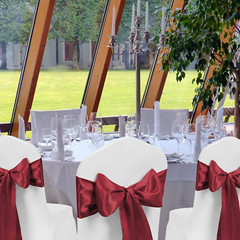 Satin Chair Sashes Ties 50 Pack Universal Ribbon Knots Burgundy Chair Bows for P