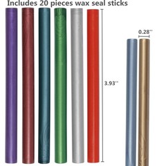 20 Pieces Glue Gun Wax Seal Sticks, Envelope Seal Sealing Wax Mini Glue Stick…