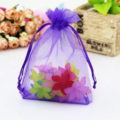 4×6 Inch Organza Gift Bags with Drawstring for Jewelry,Candy,100 Pcs Purple Sach