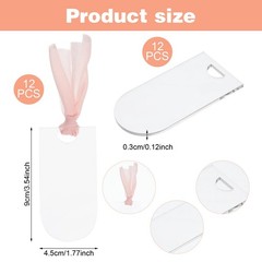 24Pcs Clear Acrylic Place Cards, 3.54 x 1.77 Name Cards for Table Setting, Ch…