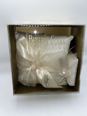 90s Beverly Clark Ivory Pearl and Lace Wedding Guest Book, Pillow and Pen