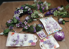 Lavender purple wedding flowers for decorations Bells Tablecovers Streamers Misc